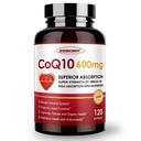 ZEBORA CoQ10-600mg-Softgels - Extra Strength Coenzyme Q10 PQQ, Omega-3 & BioPerine - High Absorption CoQ10 Lisäravinteet Antioksidantti (Ubikinoni) Heart Health & Energy Production, 120 Softgels