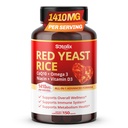 Ultra Red Yeast Rice CoQ10, Omega 3 Niacin, D3-vitamiinin kokonaishyvinvointi, Immuunijärjestelmän tuki - USA Made & Tested (150 Count (Pack of 1))