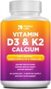 D3-vitamiini K2 5000 IU täydentää kalsiumia, monivitamiinit tukee immuuniterveyttä, vahva luut, hampaiden ja sydämen toimintoja Bioperine Black Pepper Fruit Extract 60 luku (Pack of 1)