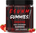 Sweet Creatiini Strawberry Gummies, Monohydraatti per tarjoilu, Ei sokeria tai keinotekoinen värit,Low-Calorie, Vegan & Halal, Blue Vadelma maku(150 kreivi)