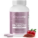 Simpleme Naisten Probiootit Prebiootit, Karpalo - Vaginal Probiootit naisille - pH Balance, UTI, emättimen terveys, Gut Flora - Naisten Probiootit täydentää Complex hyvinvointi - 60 kapselia