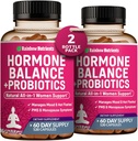 (2 pakkaus) Hormonitasapaino + probiootit naisille (3450 mg) Natural Relief for Menopause, Hot Flashs, PMS, Bloating 4:1 Chasteberry, Dong Quai, Black Cohosh .
