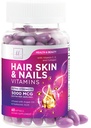 Hiukset, iho & kynnet vitamiinit naisille - Biotiini 5000 mcg tukemaan hiusten kasvua Argan Oil, Kollageeni & Hyaluronic Acid, kaunis, vahvempi iho, hiukset & kynnet Vitamiini täydentää - 60 Softgels