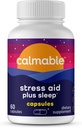 Stress Relief Aid Plus Sleep Support - De-Stress, rentoutua ja nukkua paremmin - Vegan - kanssa Melatoniini, Ashwagandha ja L Theanine - Antistressi tuki vitamiini ravintolisä - 60 kapselia