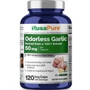 NusaPure Odorless Valkosipuli 100:1 uute, 50 mg Ekvivalenttinen 5000 mg kapseli ... 120 Kasviskapselit...
