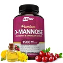 NutriFlair D-Mannose 1200mg, 120 kapselia - karpalo- ja voikukkauute - Luonnollinen virtsateiden terveys UTI-tuki - paras D Mannose Powder - Flush epäpuhtaudet, Detox Body, naisille ja miehille
