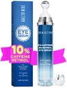 5% Kofeiini 5% Retinol Eye Cream for Dark Circles, Puffiness ja Bags, Hyaluronic Acid ja Niacinamide Under Eye Cream Anti Aging, Silmän seerumi Fine Lines, 360° Eye Hieronta Ball Roller