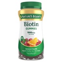 Nature's Bounty Biotin Gummy, vitamiini täydentää, tukee terveitä hiuksia, ihoa ja kynsiä, hedelmämakuja, 1000 mikrog, 110 kreivi
