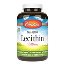 Carlson - Lesitiini, muu kuin GMO, 1200 mg, hermoston ja maksan toiminta, valkaisematon soijalesitiini, 100 Sofigeliä