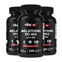 Melatoniini 20 mg - 240 Nopeasti liuotettavaa tablettia - Drug Free - Natural Berry Flavor - Kasvisruoka, ei-GMO, Gluteeniton 240