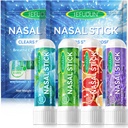 8PCS Nasal Stick, Nenän inhalaattori Stick, Inhalaattori Nasal Stick Sinus Relief & Vertigo Relief, Aromaterapia Inhalaattori Valmistettu Essential Oils+Menthol (Mint, Wintermint,Tropical,Lavender)