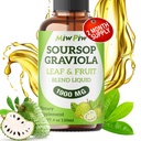 Soursop Liquid Drop 4 Floz for Cell Support & Regeneration, Immuuni Boost, Rentoutua, Maksa ja uni, Soursop Bitters Liquid, Herbal Goodness, Sokeri/Gluten vapaa, luonnollinen maku