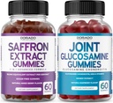 Sahrami (60 Gummies) Premium 5 in 1 Advanced Formula - Herkullinen vadelma maku ja Glukosamiini Chondroitin Joint Supplement (60 Count) Joint Lisäravinteet miesten & naisten - Vegan Safe & Made in USA