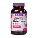 Bluebonnet Nutrition EarthSweet Melatoniini 5 mg Nopeasti toimiva nopeasti liuottamalla Nighttime Rentoutuminen & Levokas uni tuki - uniapu - Gluteeniton, vegaaninen - Vadelma maku - 120 purutablettia