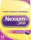 Nexium 24HR Viivästynyt vapautuva närästyksen lievittävä tabletti, esomepratsoli Magnesiumhapon reduktori, 20 mg, 14