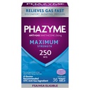 Phazyme Maximum * Vahvuus Anti-Gas 250 mg simetikoni Gas Relief aikuisille, nopeat geelit nopeasti helpottava, paine ja häiriö, 36