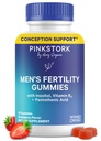 Sininen Stork hedelmällisyys täydentää Gummies miesten - mies prenataali vitamiinit, Conception tuki hänelle - Lisääntymisterveys, Hormonaalinen tasapaino & Motiliteetti - 90 Count