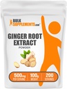 BulkSupplements.com Inkivääri juuriuutejauhe - inkivääri lisäravinteet, inkivääri juurijauhe - kasviperäisiä täydentää, gluteeniton, 500 mg per tarjoilu, 100g (3.5 oz) (pakkaus 1)