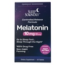 Sleep Soundly Melatoniini 10mg, nopea toiminta, laajennettu release Sleep Formula, 60 annosta, sininen