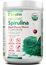 Biophix Organic Spirulina Powder 2.2 lb Black Cherry Flavor - Protein-Rich Nutrient-Dense Superfood - Tehokas antioksidantti - Tukee Immuuniterveyttä