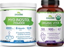 Zazzee Myo-Inositol Powder ja USDA Organic Vitex kapselit, Vegan, kaikki luonnolliset ja ei-GMO