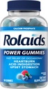 Rolaids Power Gummies, nopea helpotus satunnainen närästys ja happamuus, ravintolisä, Smooth Berry, 54 Gummies
