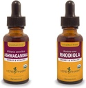 Herb Pharm Ashwagandha & Rhodiola Uutteet energialle, elinvoima, kestävyys & kestävyys, 1 Oz Each