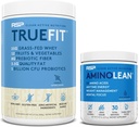 AminoLean Pre Treenout Energy (Blue Raspberry 30 Servings) TrueFit Protein Powder (Vanilla 2 LB)