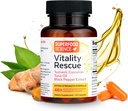 Elinvoima Pelastus, Fish Oil DHA EPA Omega 3 ja Turmeeric täydennysosa w/Bioperine, CurcuWin 46X Superior Imeytyminen Curcumin tukemaan harjoittelun Recovery, nivelet, lihas, Cardio & Brain Health, 30 kapselia