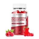 Glukosamiini Chondroitin Gummies MSM & Elderberry Extra Strength - Joint Support, antioksidantti Immuuni tuki täydentää aikuisille, miehet & naiset mineraalit, Coenzyme Q10, DHA - 60 vadelma Gummies