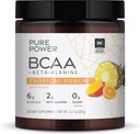 Pure Power BCAA + Beta- Alanine, Tropical Punch Flavor, 11, 7 oz (333 g), 30 Servings, 6g BCAA, 2g Beta-Alanine, 0g Sugar, ei-GMO, Dr. Mercola