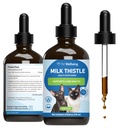 Lemmikki hyvinvointi Milk Thistle kissoille - Luomu maito Thistle, tukee terve maksan toiminta & detoxification - Vet formuloitu kasviperäisten täydentää - 4 oz (118 ml)