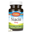 Carlson - Niacin, 50 mg, tukee kolesteroliaineenvaihduntaa, energiantuotantoa, sydämen terveyttä, hermotoimintaa, 300 tablettia