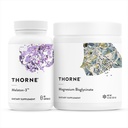 THORNE - Sleep Support Duo - Magnesium Bisglysinaatti Powder + Melaton-3 lepoun - 60 tarjoilua