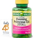 Spring Valley Primrose Oil Naisten terveys Ravintolisä Softgels, 1000 mg, 75 Count, Softgels, Ilta Primrose Oil kapselit 1000 mg Bundle kanssa LualL: n 45 Diabetes Dekoodattu