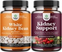 Bundle of Natural White Munuaiset Bean Extract - Ruoansulatuskanavan ruokavalio kuitu ja liikunta täydentää miesten ja naisten ja munuaisten tuki karpalo täydentää rakko terveys