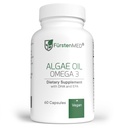 FürstenMED Algae Oil Vegan Omega 3 - Heart, Brain & Joint Health Support - 2000mg Algae Oil josta 700 mg DHA & 320 mg EPA + 3, 6 mg E-vitamiinia päivässä annos - Essential rasvahapot