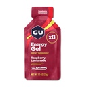GU Energy Original Sports Nutrition Energy Gel, 8-Count, Vegan, Gluteeniton, Kosher, ja Dairy-Free On-The-Go Energy mihinkään workout, Vadelma sitruunamehu