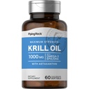 Piping Rock Krill Oil 1000 mg Softgels 60 Count Omega 3, EPA, DHA 