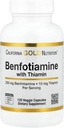 Kalifornia Gold Nutrition Benfotiamiini tiamiinilla, 250 mg, 120 kasviskapselia