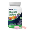 TRUEplus® Glukoositabletit, valikoitu maku (Grape, Vadelma, Orange) - 50ct pullo (1)