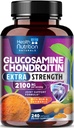 Glukosamiinikondroitiini 2100 mg - 3X vahvuus Yhteinen tuki täydentää MSM, Glukosamiini sulfaatti, Turmeric, Boswellia, Quercetin Cartilage, Joustavuus & liikkuvuus, pullotettu Yhdysvalloissa, 240 kapselia