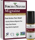 Luonnonvoimat, Orgaaninen migraine Pain Response Topical Roll-on, Tukee Prodrome, Aura, Päänsärky, Väsymys, Valon ja äänen herkkyys, Pahoinvointi liittyvät migreenit, ei-GMO, 0,14 Fl Oz