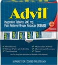 Advil Ibuprofeeni, 200 mg (50 pakkausta 2 päällystettyä tablettia) 50 ea (pakkaus 3)