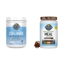 Elämän puutarha Grass Fed Hydrolysed Collagen Protein Lisäravinteet Peptides Powder, 19.75 Oz & Tasty Organic Chocolate Aterian korvaaminen Shake Vegan 20g