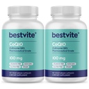 BESTVITE Coenzyme CoQ10 100mg (240 kasvissyöjän kapselia) (2-Pack) Luonnollisesti fermentoitu - Ei stearates - No Fillers - Vegan - Non GMO - Gluteeniton