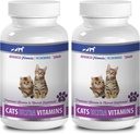 Cat Wellness herkut - Ultra-vitamiinit kissat - Terveet mineraalit ja vitamiinit Formula - Pureskella - Kalsium kissat - 2 pullot (180 herkkua)