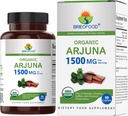 Brieofood Organic Arjuna 1500mg, 45 Tarjoilut, Kasvisruoka, Gluteeniton, 90 Kasvisruoka tabletti
