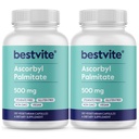 BESTVITE Ascorbityl Palmitate 500mg (240 kasvissyöjäkapselia) (2-pakkaus) - Ei stearates - Ei täyttöaineita - ei täyttöaineita