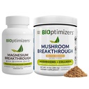 BiOptimizers Magnesium läpimurto 4,0, (60 kapselia) & Sienten läpimurtojauhe (vaihdettu karamelli, 15 tarjoilua) - luonnollinen uni ja aivot Superfood & täydennysosa